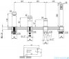 Omnires Sacramento bateria wannowa 4-otworowa kompletna czarny mat SC2332BL